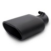 A-KARCK Square Exhaust Tip 2.25" Inlet, Black Coating Rectangle Exhaust