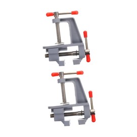 Gadpiparty 2pcs Mini Flat Table Vise Clamp Bench Vise for DIY Craft Woodworking and Jewelry Projects Lightweight Body Durable Screws for Hobbyists and Tasks G Type
