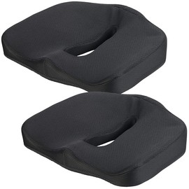 Newgen Medicals Seat cushion: 2 ergonomic memory foam seat cushions for car, desk and much more (seat cushion car back, seat cushion for car)