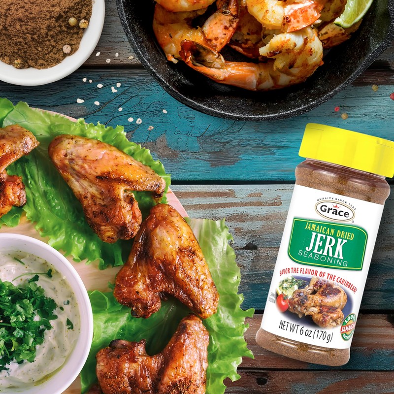 Grace Jamaican Dry Jerk Seasoning 6oz - 2 Pack -