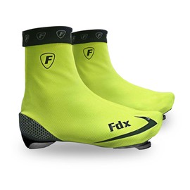 FDX Thermal Cycling Shoe Covers, Cold Protection Warm Winter Bike Overshoes Windproof Water Resistant Gaiters for Men and Women - Road Biking, MTB Accessories (Yellow, S)