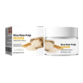 Grospe- Crema de arroz para el rostro, crema facial de pulpa cruda de arroz para hidratar la piel, reducir los poros, suavizar la piel antienvejecimiento