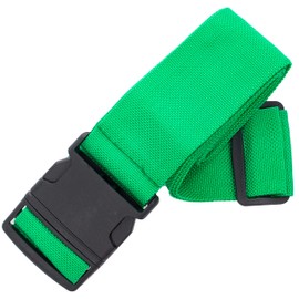 Brandsseller Luggage Strap Suitcase Strap with Name Plate Click Closure – 5 x 200 cm Adjustable and Non-Slip Set of 2 Green