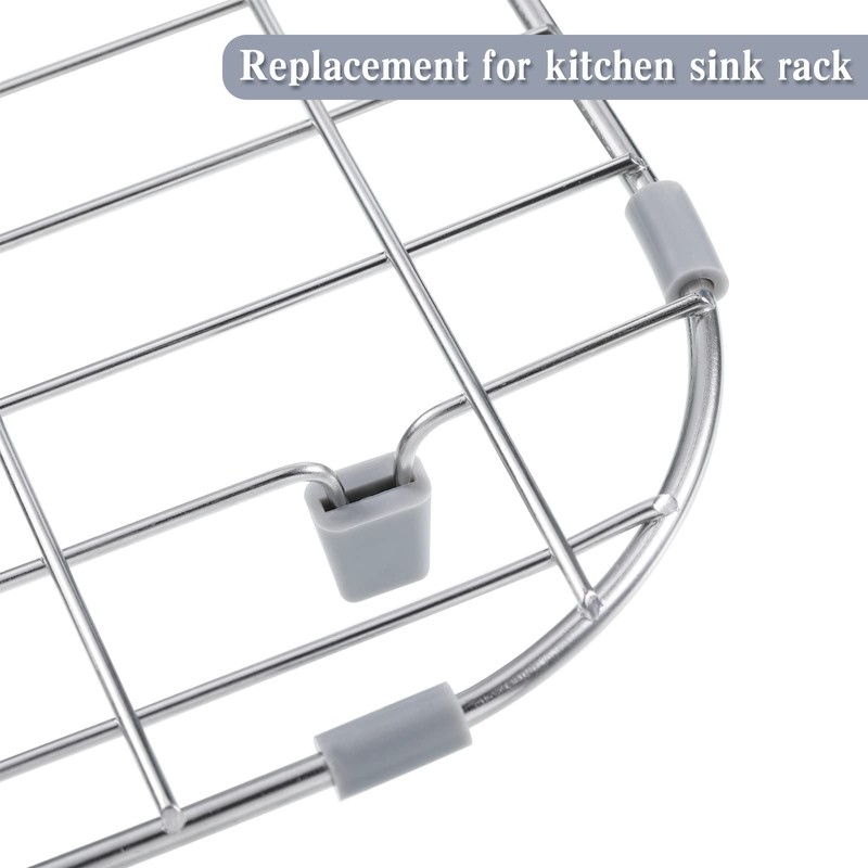 Romooa 40 Pieces Hard Rubber Feet for Sink Grid Sink