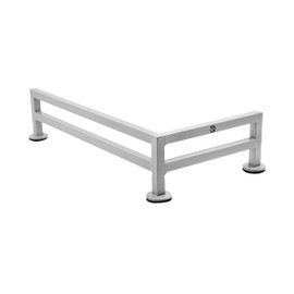 Teak Tuning Fence Style, L-Shaped Fingerboard Rail, 11" - Custom Designed by Teak Tuning - Premium Solid Steel, Matte Powder Coated Finish in Grey Mist - Superior Non-Slip Foam Feet