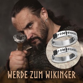 VIKING CRAFT Viking Earrings Men's Stainless Steel – Men's Earrings with Runes – Viking Jewellery, Viking Decoration, Celtic Earrings Earring, Vikings Fan Item, Viking Gifts, Stainless Steel