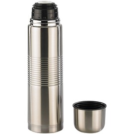 Rosenstein & Söhne Thermos Flask with Cup: Stainless Steel Insulated Flask with Cup in Lid 1.0L (Thermal Jug for Coffee, Tea, Mulled Wine)