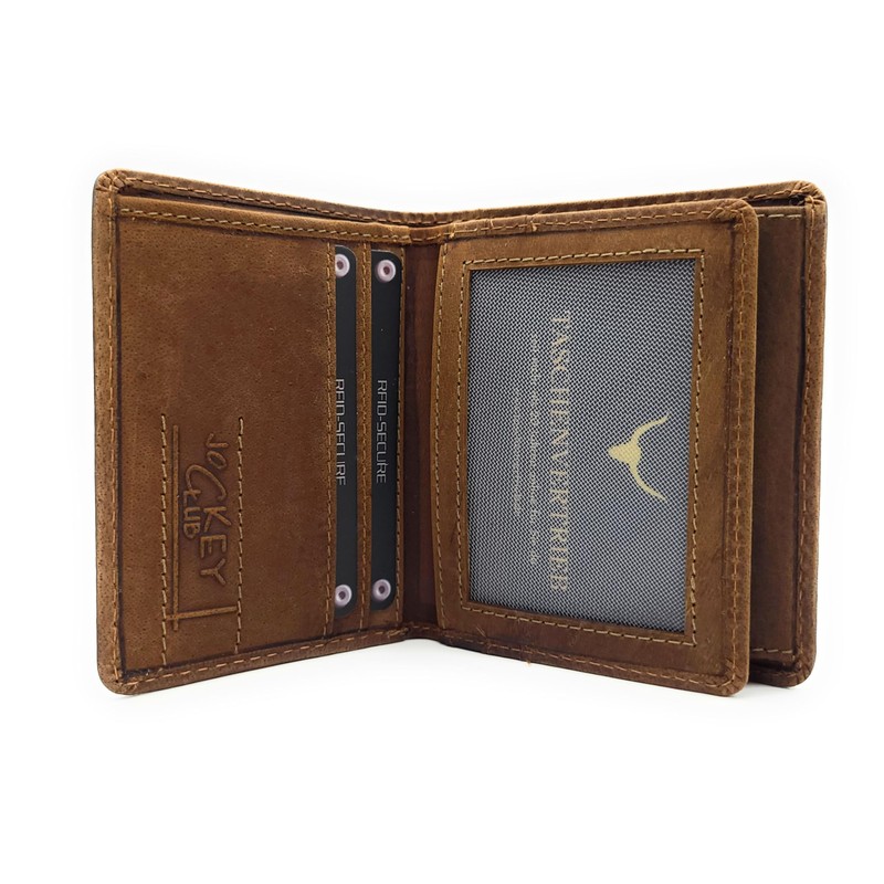 Lemasi Genuine Leather Wallet with RFID Protection, Small and Compact,