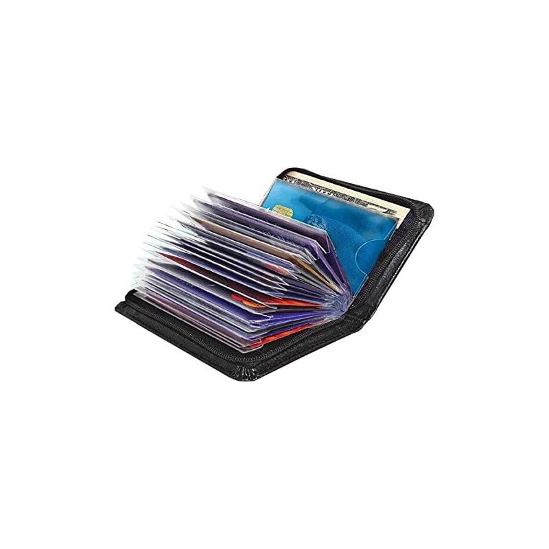 Men's Zipper Wallet with 36 Card Slots - RFID Blocking
