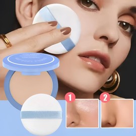 Polvo Compacto Control de Aceite, Fijador Mate Suave y Flawless, Acabado Duradero y Resistente al Agua con Espejo, Base para Control de Brillo en Maquillaje (#06-MARRÓN CANELA)