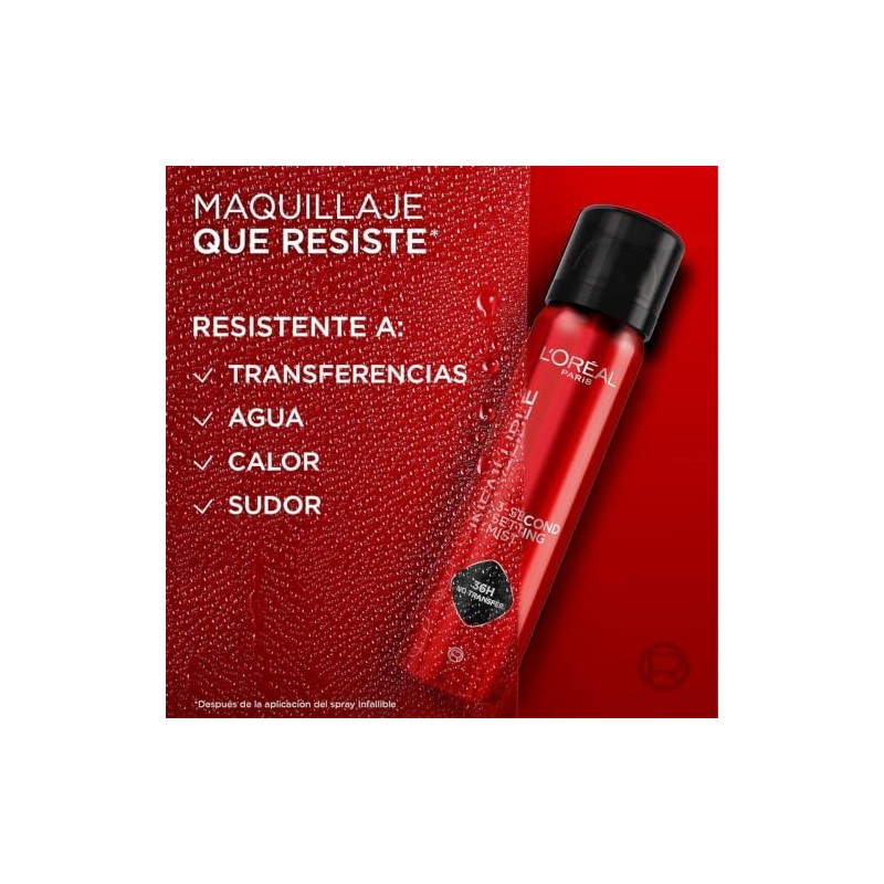 LOréal Paris Infallible Setting Mist Fijador de maquillaje, Regular 75ml