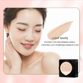 MTUVKGT Mushroom Head Air Cushion CC Cream Foundation, Moisturising BB Cream, Waterproof Flawless Foundation Full Coverage, Natural Concealer, Even Skin Tone, Face Makeup (01)