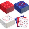 Honoson Napkins Paper Disposable Cocktail Beverage Napkins Guest Dinner Napkins for Holiday Themed Birthday Party Supplies Table Decoration (4th of July,108 Pcs)