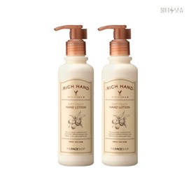 THE FACE SHOP Hand Cream Rich Hand Soft Touch Pump Lotion 200ml x 2 / 더페이스샵 핸드크림 리치핸드 소프트 터치 펌프 로션 200ml 2개