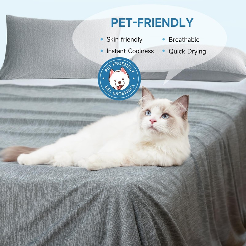 Cooling Blankets for Hot Sleepers & Night Sweats, Q-Max>0.43, 67''x52''