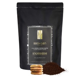 1 lb Snickerdoodle Flavored Cold Brew Coffee Blend, Coarse Ground Colombian - Birch Glen Roasters - - 16 oz Resealable Bag Maintains Freshness