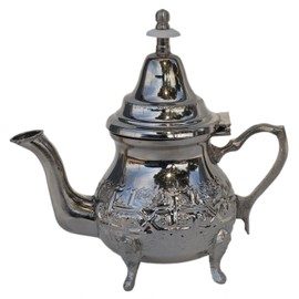 Tea Serving Moroccan Serving Tea Pot Handmade Silver Platted Kettle Single Serving Small