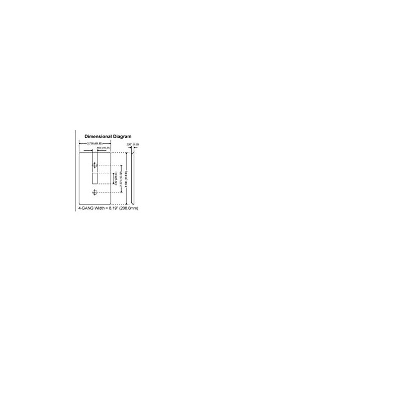 Leviton 4-Gang 3-Toggle 1-Duplex Device Combination Wallplate, Standard Size, P38,