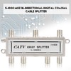 Wendry 6 Way Coaxial Cable Splitter, 5-1000MHz CATV TV Antenna