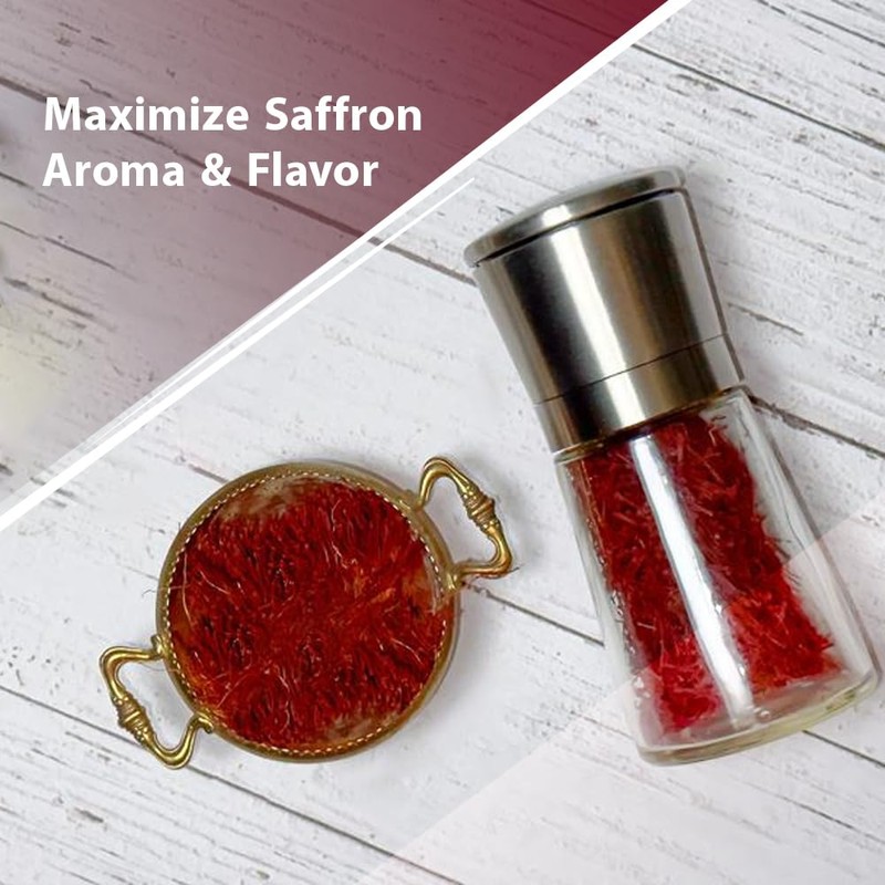 Premium Saffron Grinder: The Gourmet Saffron Grinder: Masterfully Grind Salt,