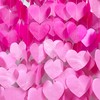 205Ft Hot Pink Heart Tissue Paper Streamer Big Love Heart