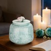 Kagrec Ceramic Small Urn for Human Ashes Keepsake for Men