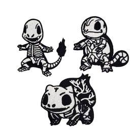 Boneyardimals Iron-On Patch Collection (Cinder Only) (3 Piece Starter pk- Thistle,Dewdrop,Cinder)