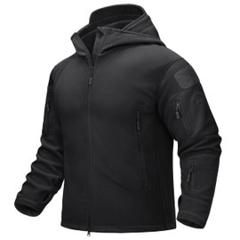 TACVASEN Mens Tactical Hoodies Coats Warm Jacket for Men Fleece Tactical Jacket Hiking Jacket Tactical Windproof Jacket
