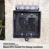 Nineleaf Black GFCI Outlet 15Amp 2PK,Black Outlets Receptacles,GFI Electrical Outlet