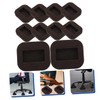 TEHAUX 10pcs Chair Caster Cups Felt Floor Protectors Non-Slip Furniture