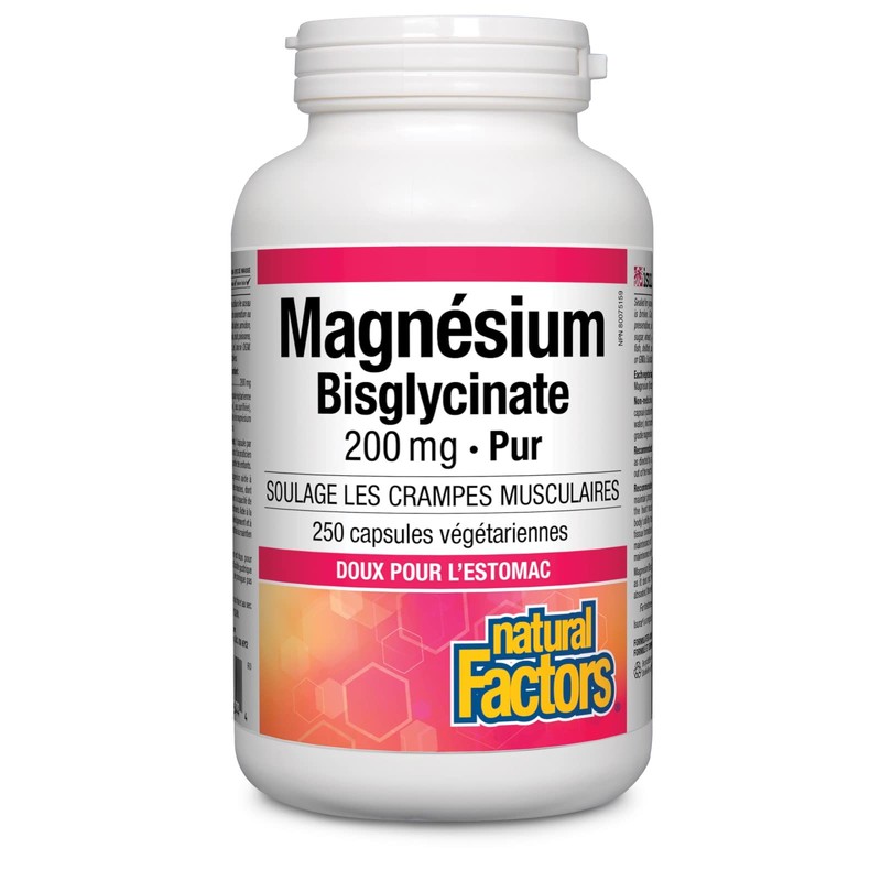 Natural Factors Natural Factors Magnesium Bisglycinate, 200 mg, 250 capsules,