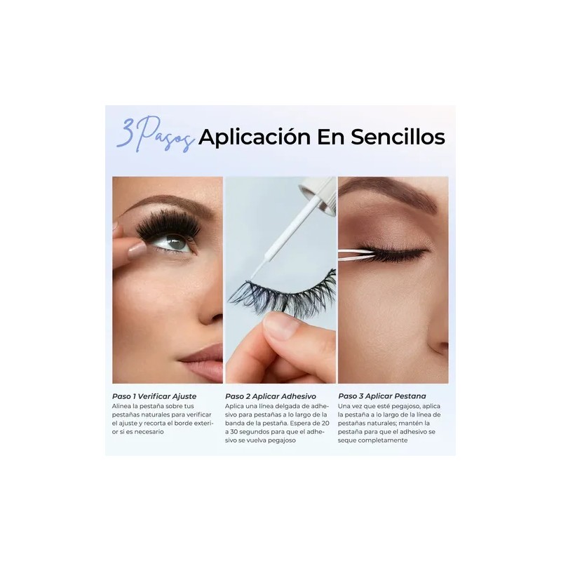 Sace Lady Pestañas Postizas 3d Fluffy Naturales Reutilizable