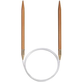 Seeknit Circular Knitting Needles, Bamboo, Brown, 80 cm x 4 mm