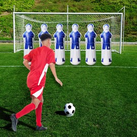 ZHUYNXIR 1 PC Inflatable Soccer Dummy, Soccer Training Equipment, Inflatable Dummy Goalkeepr Air Mannequin Free Kick Wall Goalkeeper Defender Training for Children Adults, Blue Dummy 63 Inch.