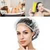 100 PCS Disposable Shower Caps,Large Thick Clear Waterproof Plastic Hair