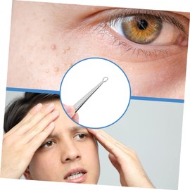 Beavorty 2pcs Blackhead Extractor Stainless Steel Pimple Tweezers for Home Use Design Safe and Blackhead Removal Tool Minimize Skin Damage