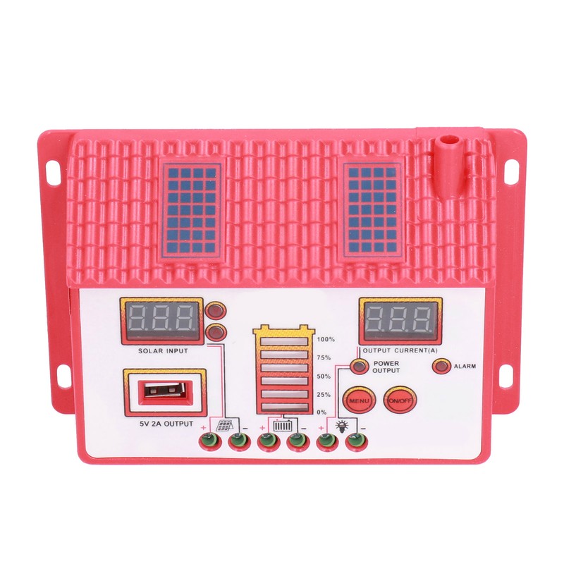 Solar Charge Controller House Shape 12V 24V Automatic Recognition LED