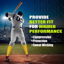 Valcatch Scrunch Football Socks for Men & Women Extra Long Padded Athletic Socks Knee High Stocking Soccer Baseball Socks