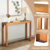 46 Inch Pinewood Console Table, Narrow Sofa Table for Living