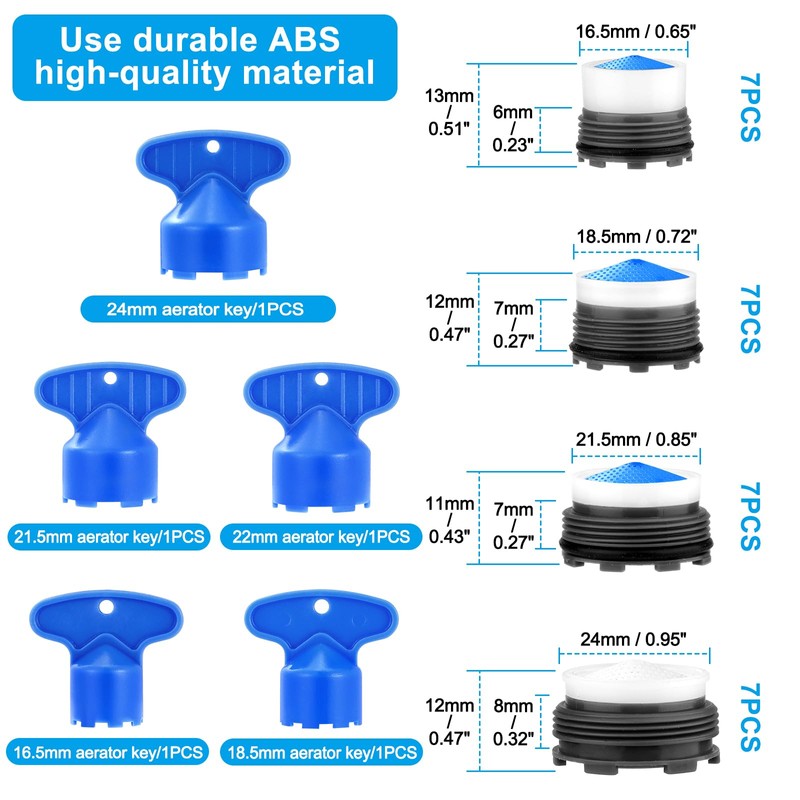 28 pcs Faucet Cache Aerators with 5 Pcs Faucet Aerator