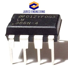 Juried Engineering LM386N-4/NOPB LM386N-4 LM386 Wide Input Voltage Low Power Audio Amplifier with Internal Gain DIP-8 Breadboard-Friendly (1 Piece)