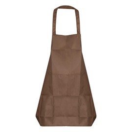 QUARKZMAN Kitchen Cooking Aprons Polyester Art Aprons Potter's Apron Waterproof Artist Painting Apron with 2 Pockets for Home Catering Crafts Garden BBQ Brown, brown