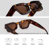 Teumire Retro Rectangle Polarized Sunglasses for Small Face Women Men