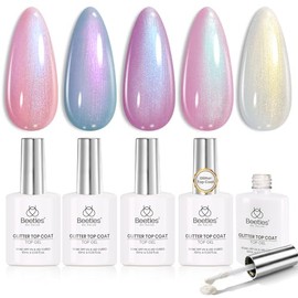 beetles Gel Polish Glitter TopTop Coat Nail Polish -TC031                                                                                             