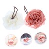 SAFIGLE 2Pcs Flower Bath Loofah Balls Exfoliating Shower Pouf with