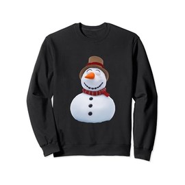 Schneemann Schnee Weihnachten frostig Winter Kohle Schneeflocken Karotte Sweatshirt