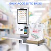 GIGIFTREE Plastic Grocery Bag Holder, Chrome T-Shirt Bag Rack, Plastic