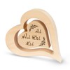 sagl.tirol Pine Heart with Floating Inner Heart and Engraving, 20