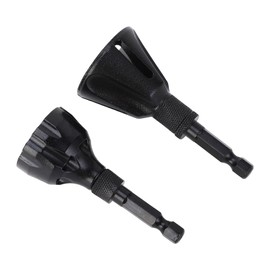 3 Flute Tungsten Steel Screw Burr Removal Tool, Quick Repair Thread Burr Remover with 2pcs 1/4in Hex Shank for Iron, Copper, Stainless Steel, 3 to 20mm & 5 to 25mm