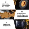 Dilwe Bulldozer Roller Train Toy, Road Roller Model, Alloy Road